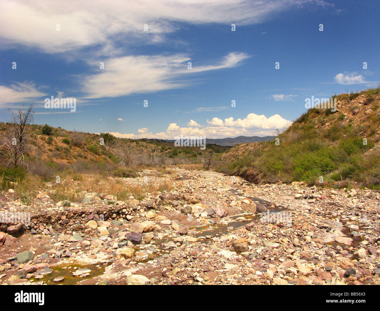 Ausgetrockneten Flussbett, Deer Creek, Arizona. Stockfoto