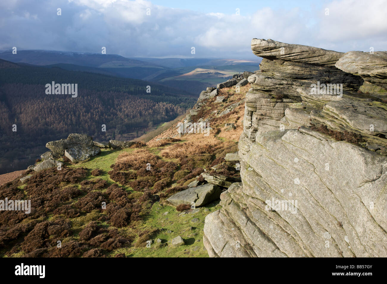 Bamford Edge Stockfoto