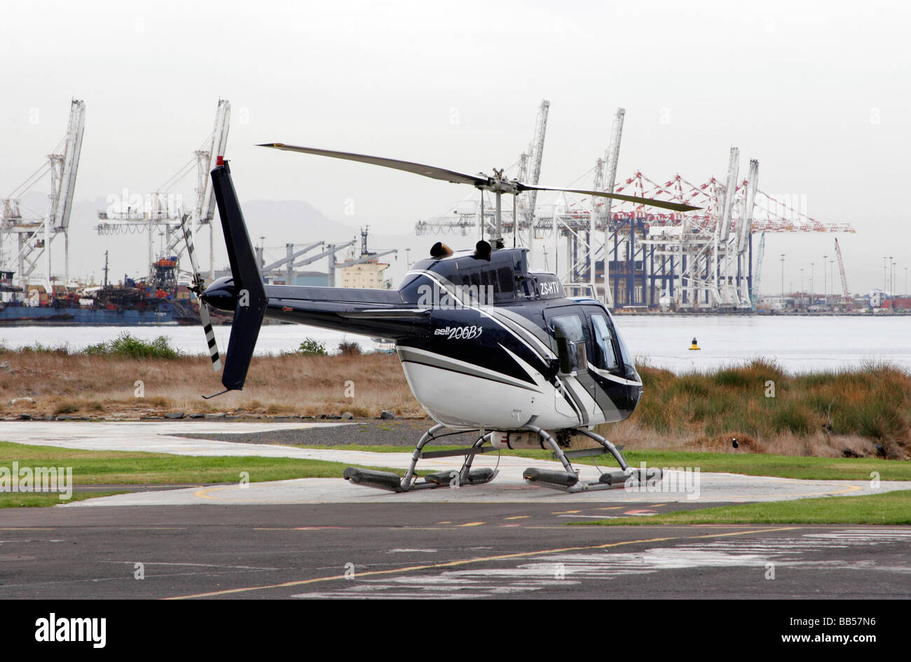 Helikopter mieten an der Waterfront in Kapstadt, Südafrika Stockfoto