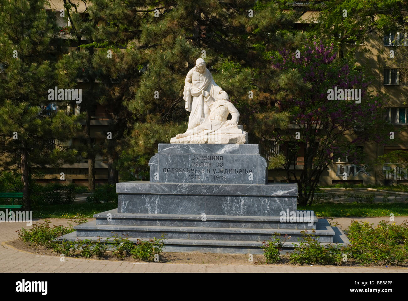 Statue in Mitteleuropa Subotica Serbien Stockfoto