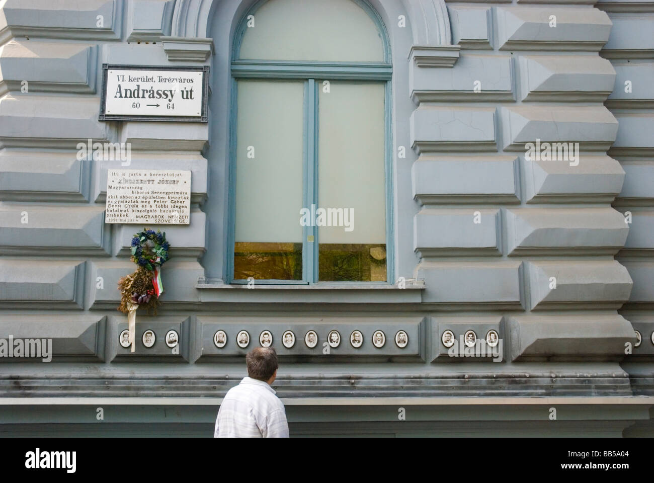 Terror-Haza Museum der Diktatur Andrassy Ut Boulevard in Mitteleuropa Budapest Ungarn Stockfoto