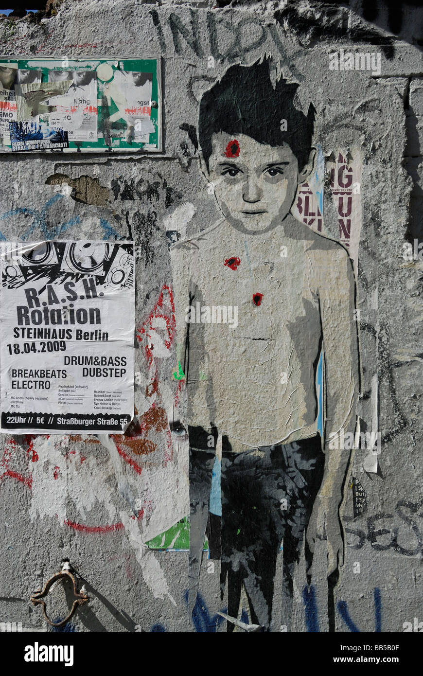 Berlin-Deutschland-Graffiti Stockfoto