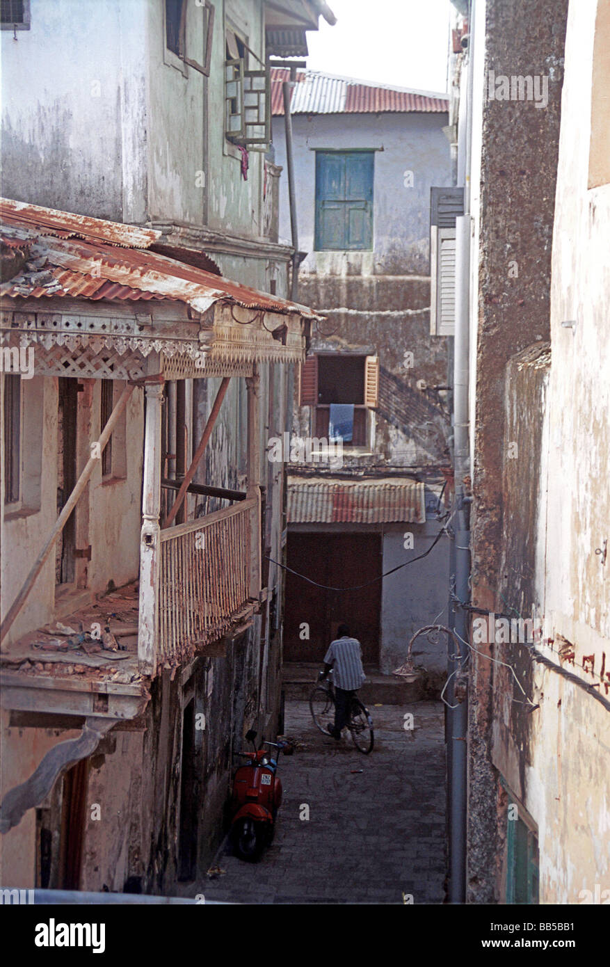 weiter setzt sich in Sansibar Stadt Stonetown Stockfoto