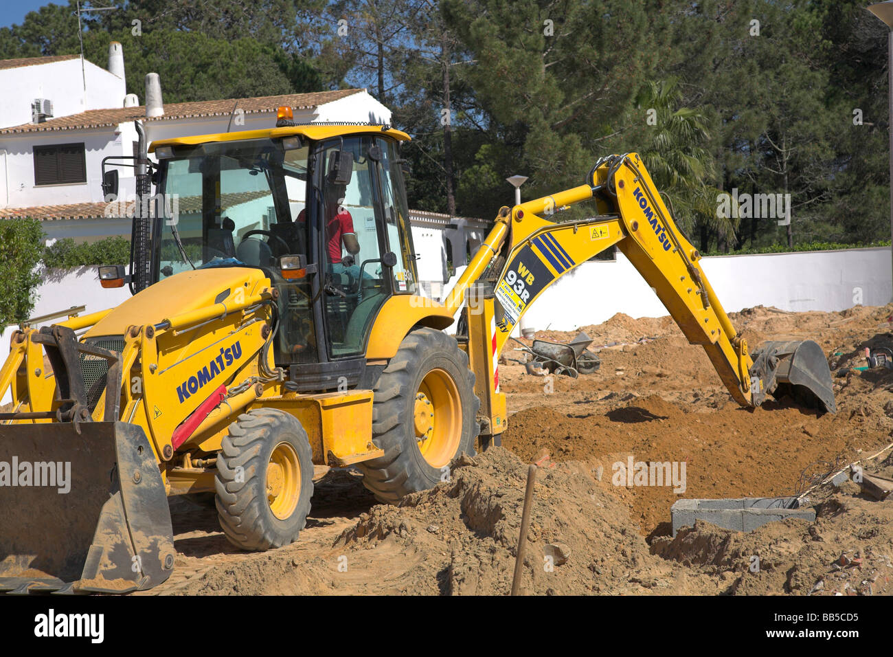 Vorbereitung Trench Digger Stockfoto
