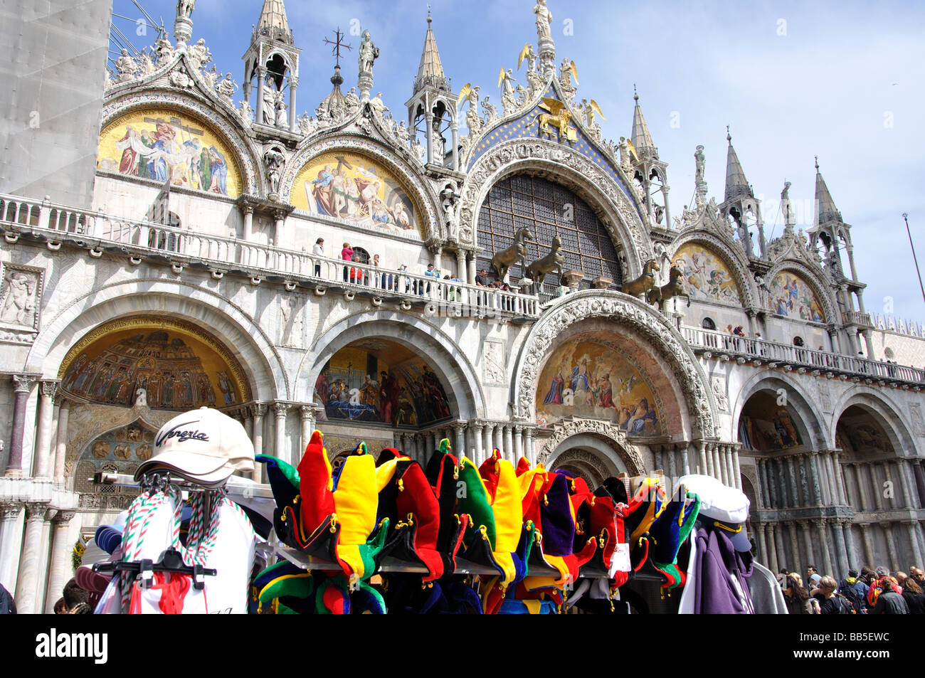 Str. kennzeichneten Basilica San Marco Square, Venedig, Provinz Venedig, Veneto Region, Italien Stockfoto