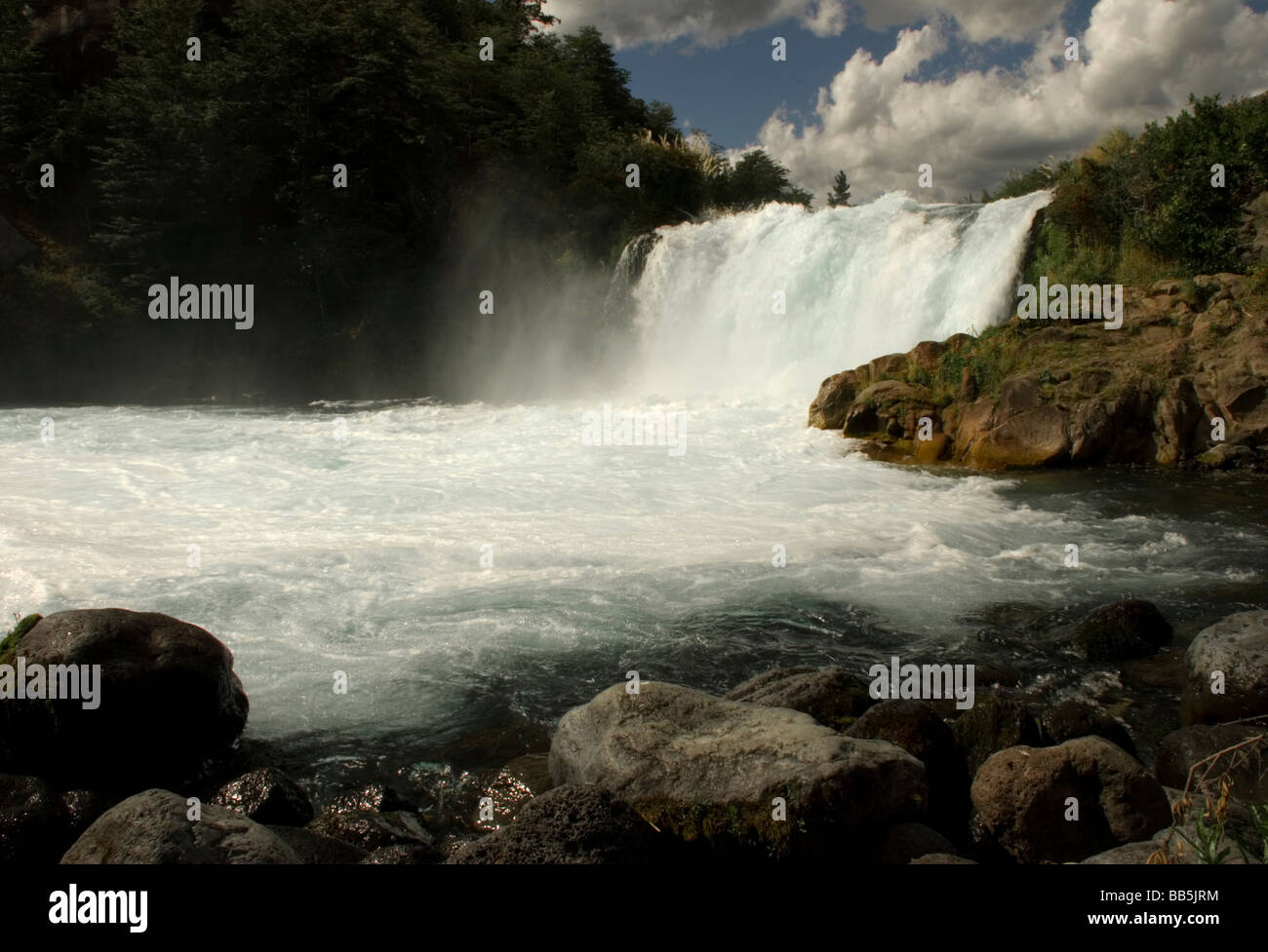 Salta de Truful Truful, Conguillio, Chile Stockfoto