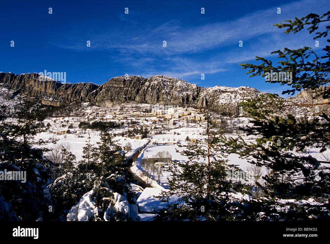 Das Dorf von Saint Auban Alpes-Maritimes 06 France Europe Stockfoto