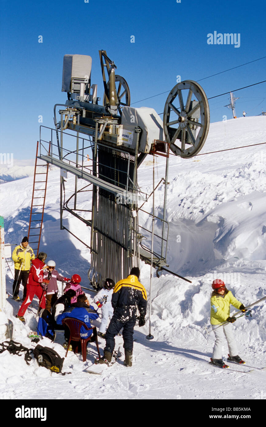 Greoliere Les Neiges ist ein Ski-Station nur 30 Meilen entfernt von der Mittelmeerküste Stockfoto