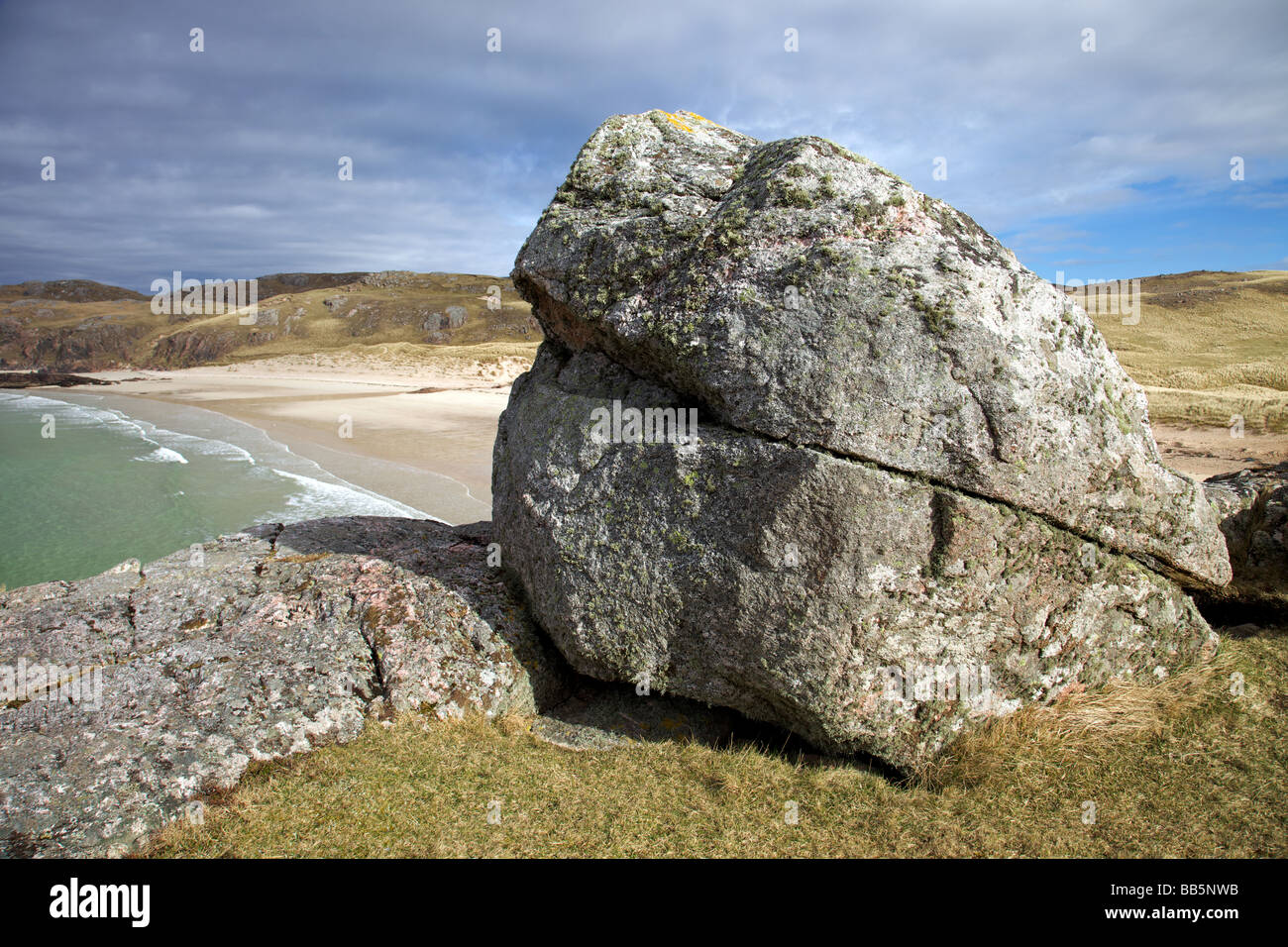 Felsen von Oldshoremore Kinlochbervie Sutherland North West Highlands von Schottland Stockfoto