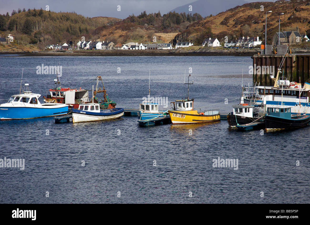 Lochinver Hafen Sutherland North West Highlands von Schottland Stockfoto