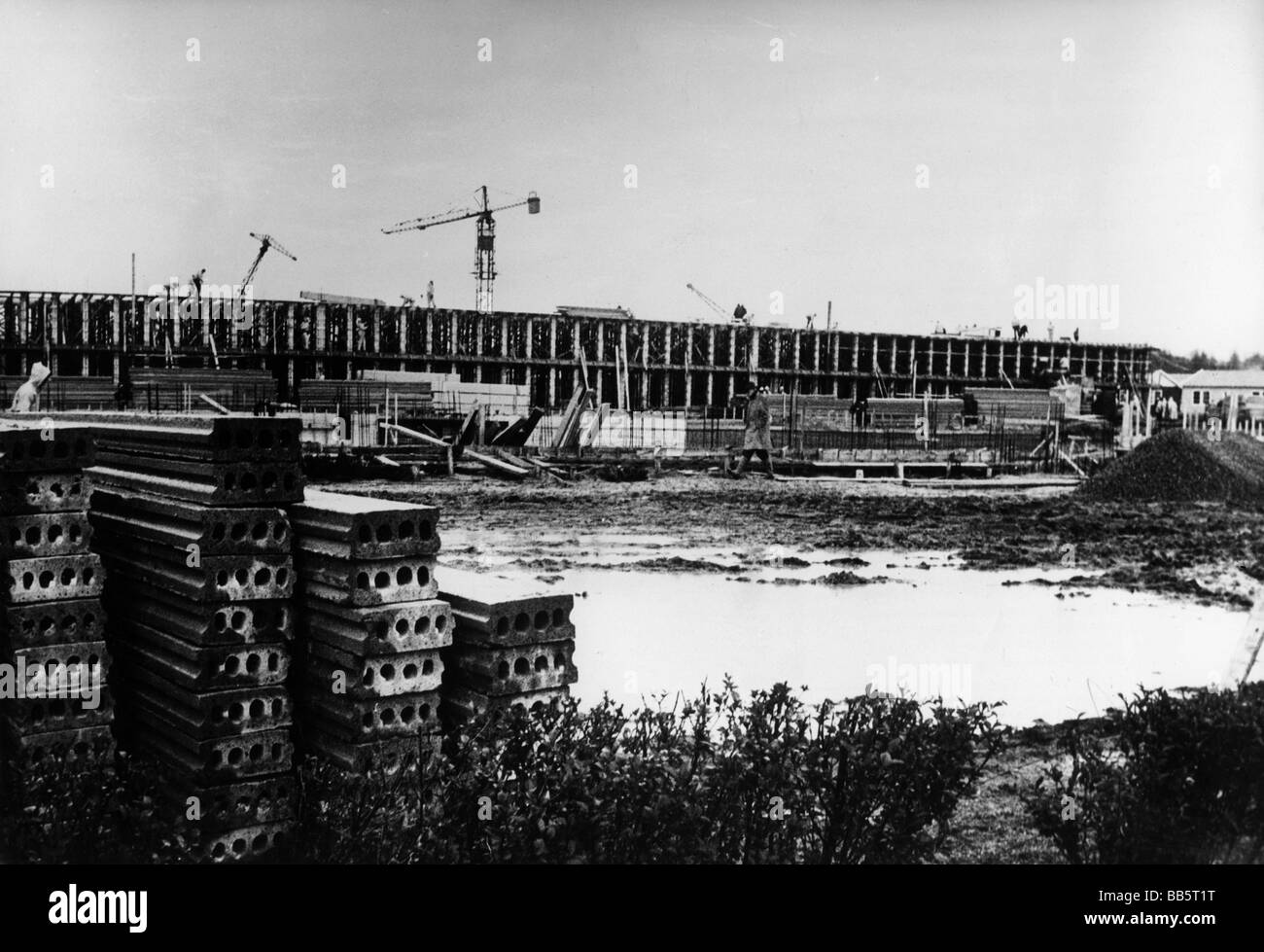 Politik, NATO, Supreme Headquarters Allied Powers Europe (SHAPE), Casteau, Belgien, Baustelle, Anfang 1967, Stockfoto