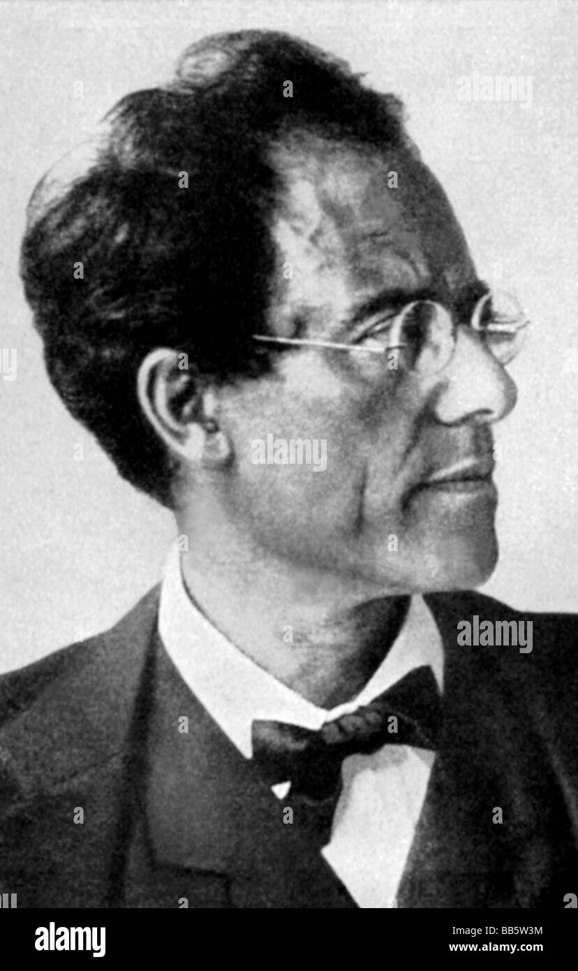 Mahler, Gustav, 7.7.1860 - 18.5.1911, österreichischer Musiker (Komponist, Dirigent), Porträt, Seitenansicht, ca. 1900, Stockfoto