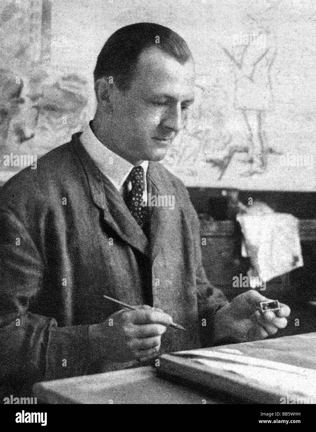 Grosz, 26.7.1893 6.7.1959, deutscher Maler, halbe Länge, in