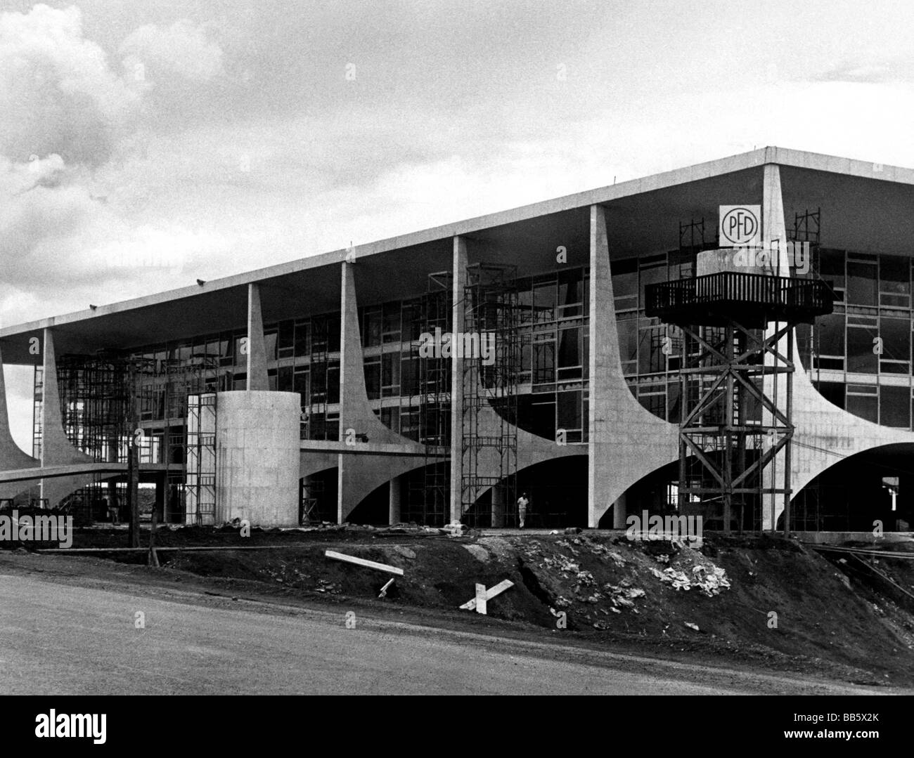 Geographie/Reisen, Brasilien, Städte, Brasilia, Presidential Palace, Palast des Plateaus (Palacio Do Planalto), gebaut 1956-1960, b Stockfoto