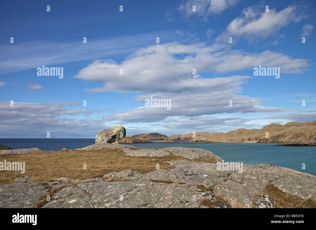 Oldshoremore Strand in der Nähe von Kinochbervie Sutherland Stockfoto