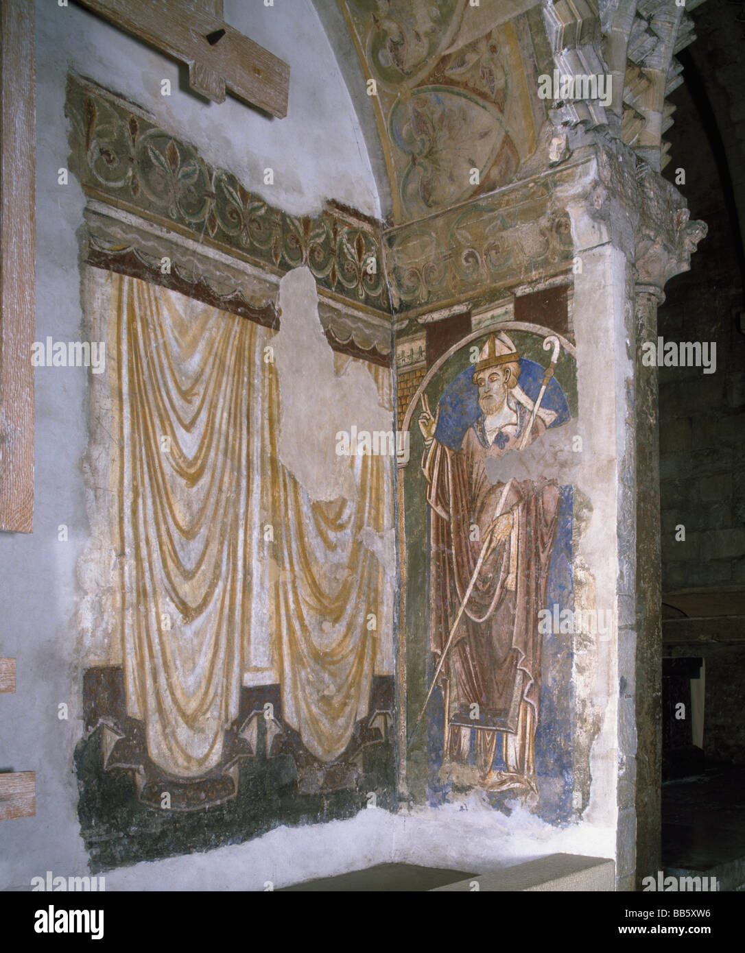 Durham Kathedrale Galiläa Kapelle Wandmalereien Stockfoto
