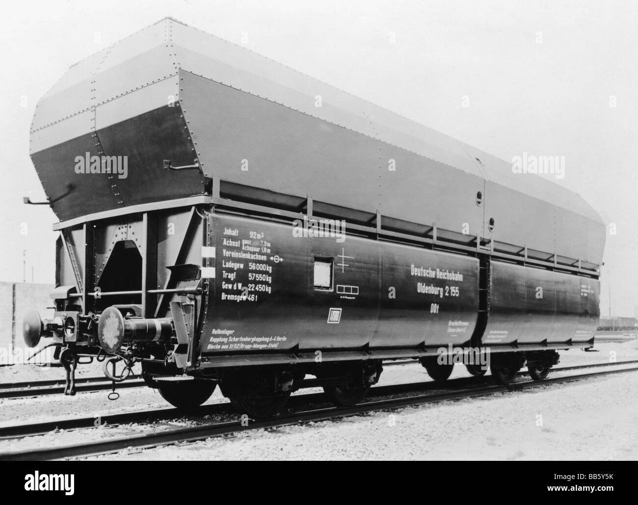 Verkehr / Verkehr, Eisenbahn, Waggons, Güterwaggons, Gondel, Öffentlichkeitsarbeit der Deutschen Eisenbahn, ca. 1930, Stockfoto