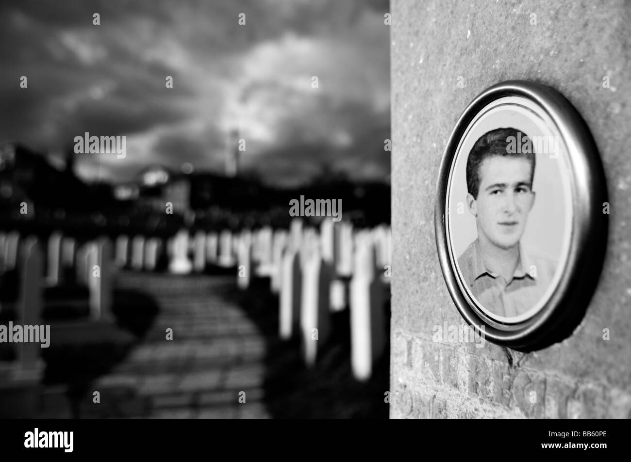 Die Märtyrer" Memorial Cemetery Kovaci für die Opfer des Krieges in Stari Gradi Bezirk, in Sarajevo, Hauptstadt von Bosnien und Herzegowina Stockfoto