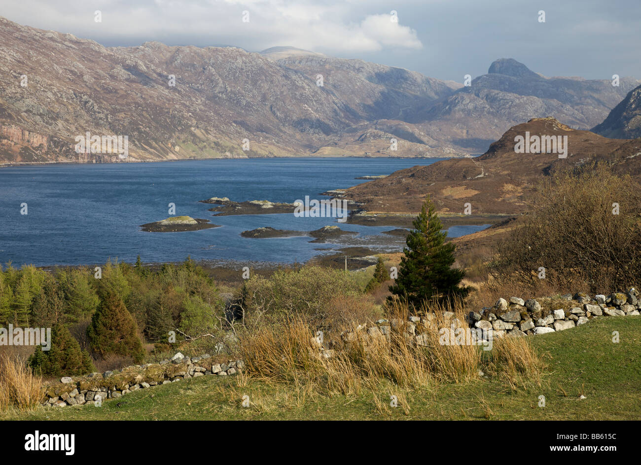 Loch Glendhu Unapool Kylesku Sutherland North West highlands Stockfoto