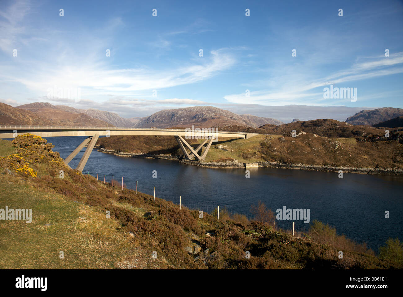 Brücke bei Kylesku Sutherland-Nord-West-Schottland Stockfoto