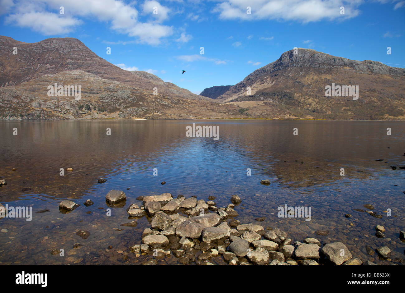 Schönes Loch Maree in der Nähe von Kinlochewe Ross-Shire Schottland Stockfoto