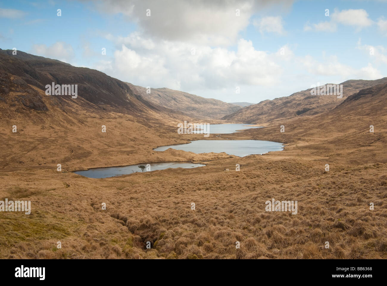 Drei Seen bei Glen More auf der Isle of Mull Stockfoto