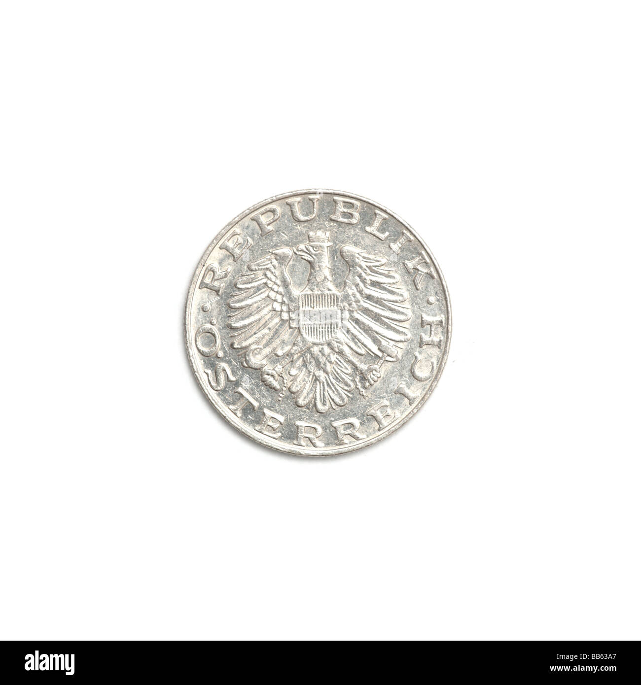 Österreichischen 10-Schilling-Münze Stockfoto