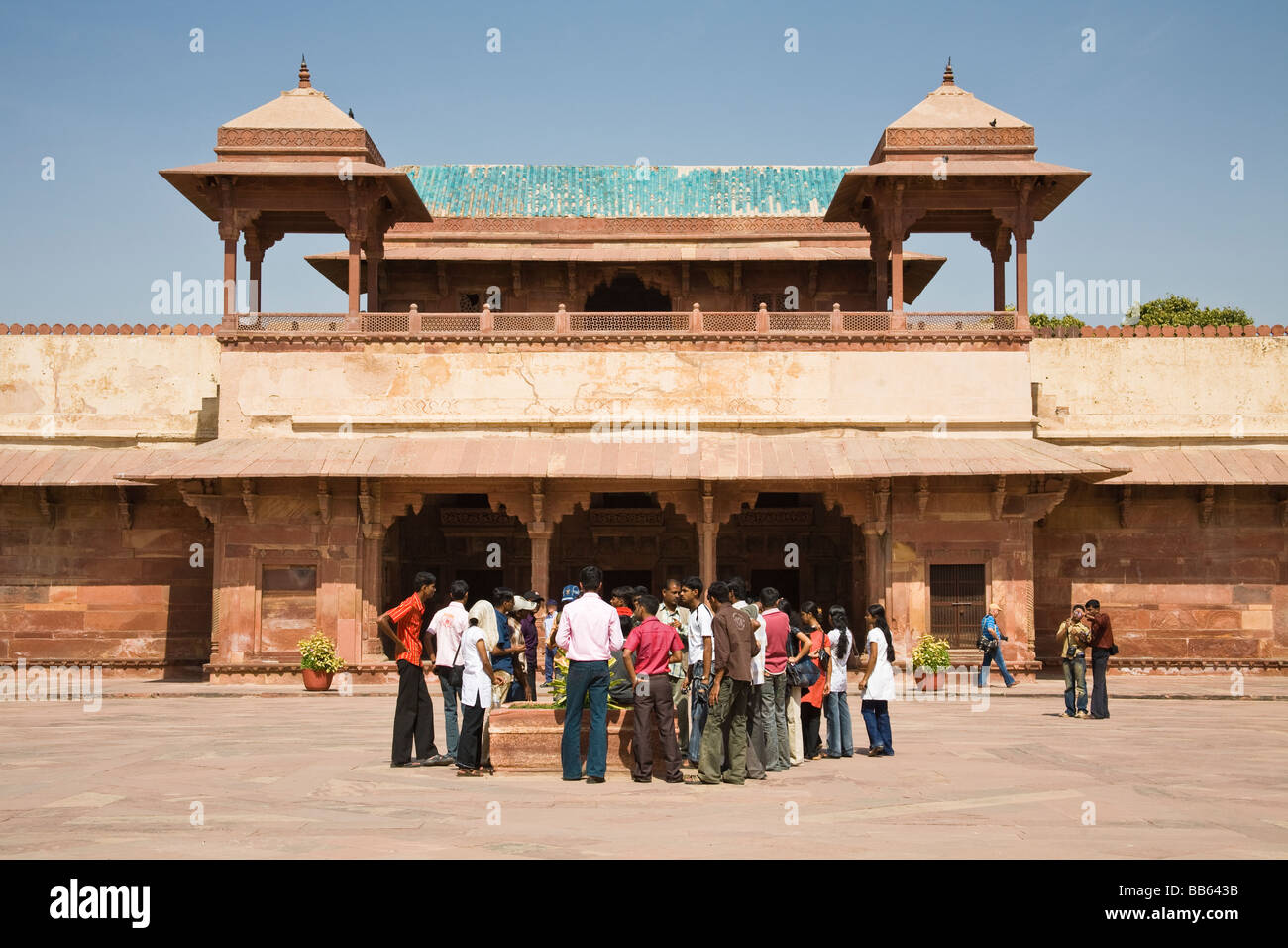 Jodha Bai Palast, Fatehpur Sikri, in der Nähe von Agra, Uttar Pradesh, Indien Stockfoto