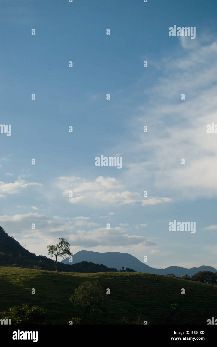 Eine Landschaft von Lauro Müller im Santa Catarina in Brasilien. Dieser Ort ist 188 km von Florianopolis. Stockfoto