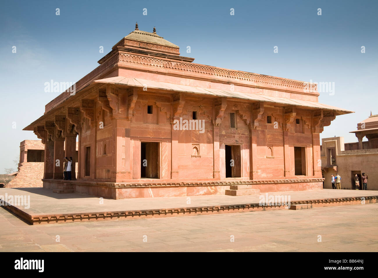 Mariam-Palast, auch bekannt als Golden Palace, Fatehpur Sikri, in der Nähe von Agra, Uttar Pradesh, Indien Stockfoto