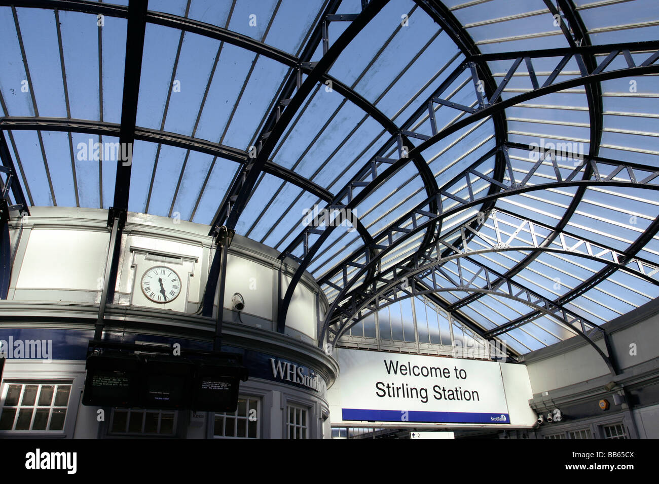 Stirling Bahnhof in Schottland. Stockfoto