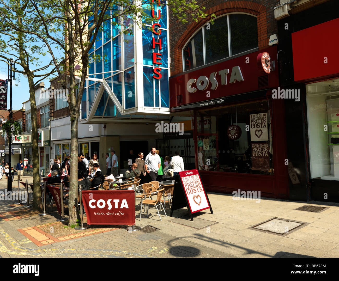 Costa Coffee Sutton High Street Surrey Stockfoto