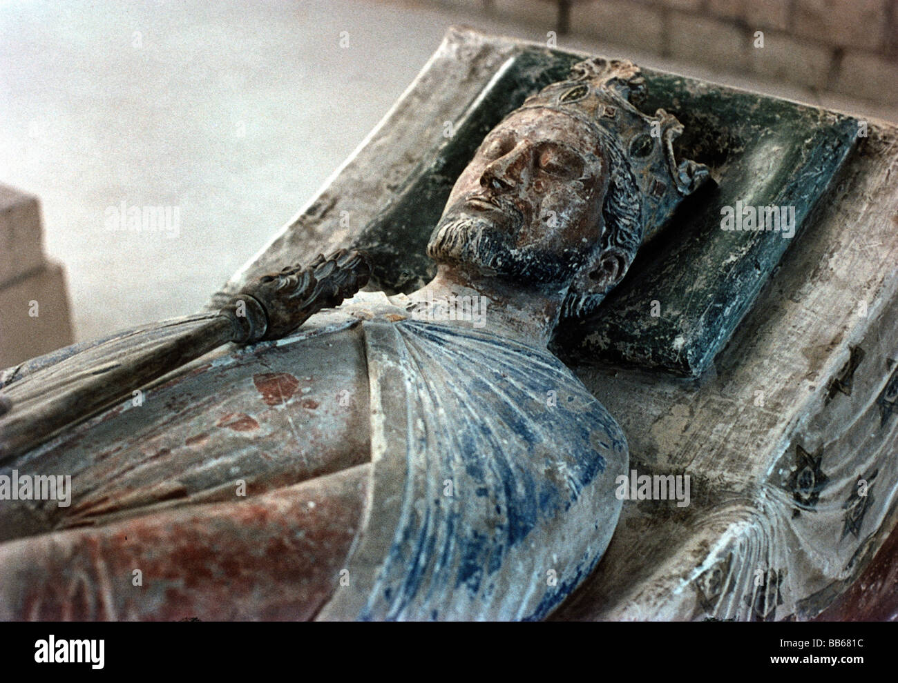 Richard I. "das Lionheart", 8.9.1157 - 6.4.1199, König von England 1189 - 1199, sein Grab, Fontevrault, Anjou, Frankreich, 1199, Stockfoto