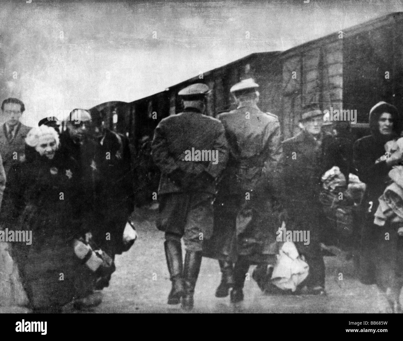 Nationalsozialismus/Nationalsozialismus, Verbrechen, Judenverfolgung, Deportation niederländischer juden, ca. 1943, Stockfoto