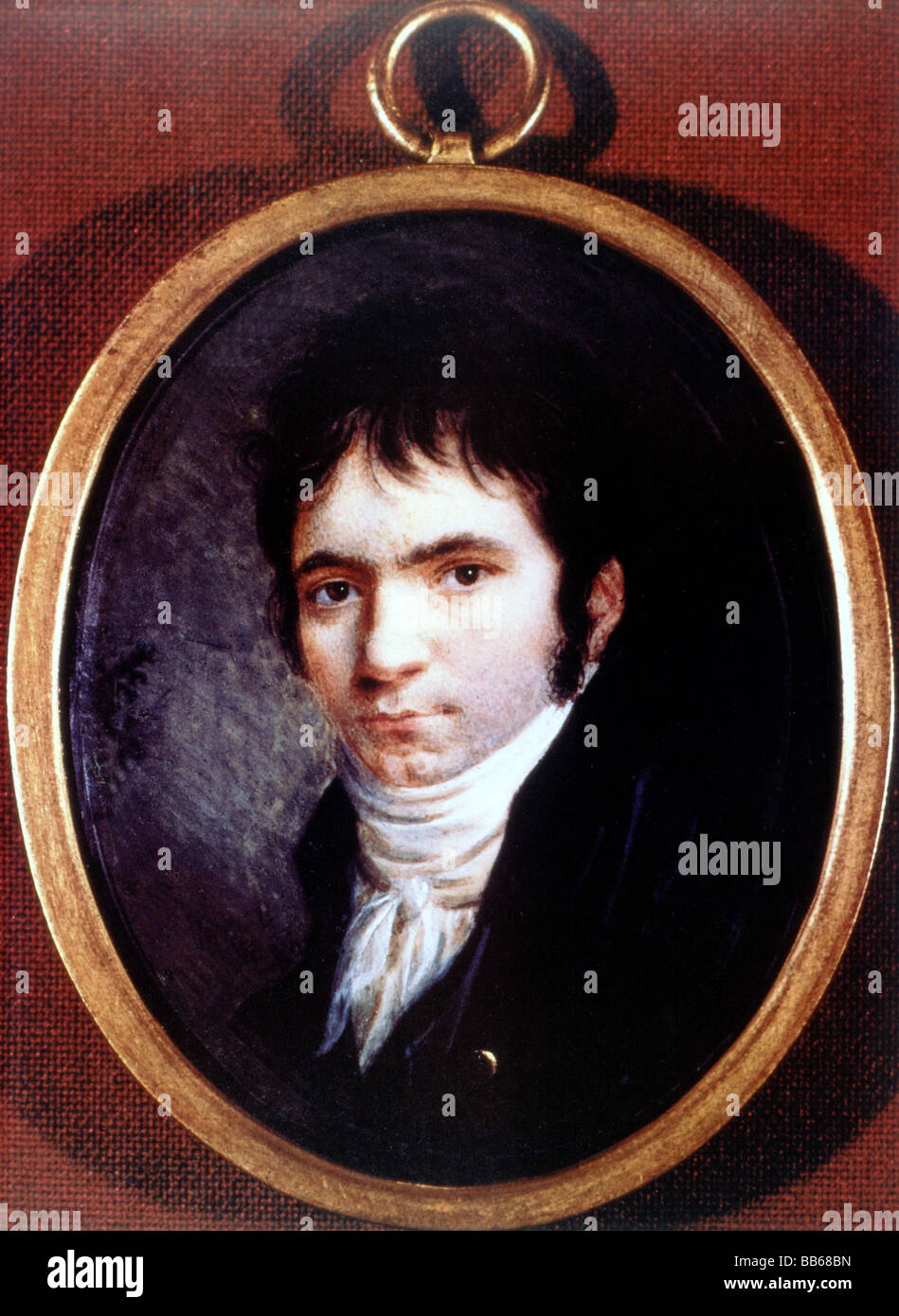Beethoven, Ludwig van, 17.12.1770 - 26.3.1827, deutscher Komponist, Porträt, Miniatur von Christian Hornemann, 1802, Beethoven-Haus, Bonn, Stockfoto