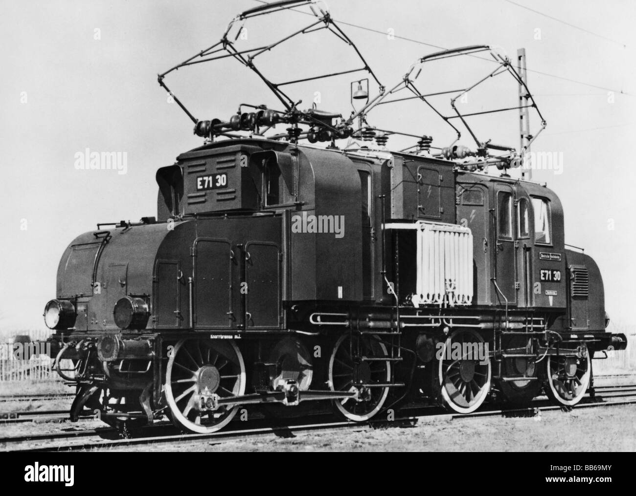 Transport/Transport, Eisenbahn, Lokomotiven, Elektromokomotive E 71 30, AEG, Baujahr 1914/1921, Verkehrsmuseum Dresden, 1960er Jahre, Stockfoto