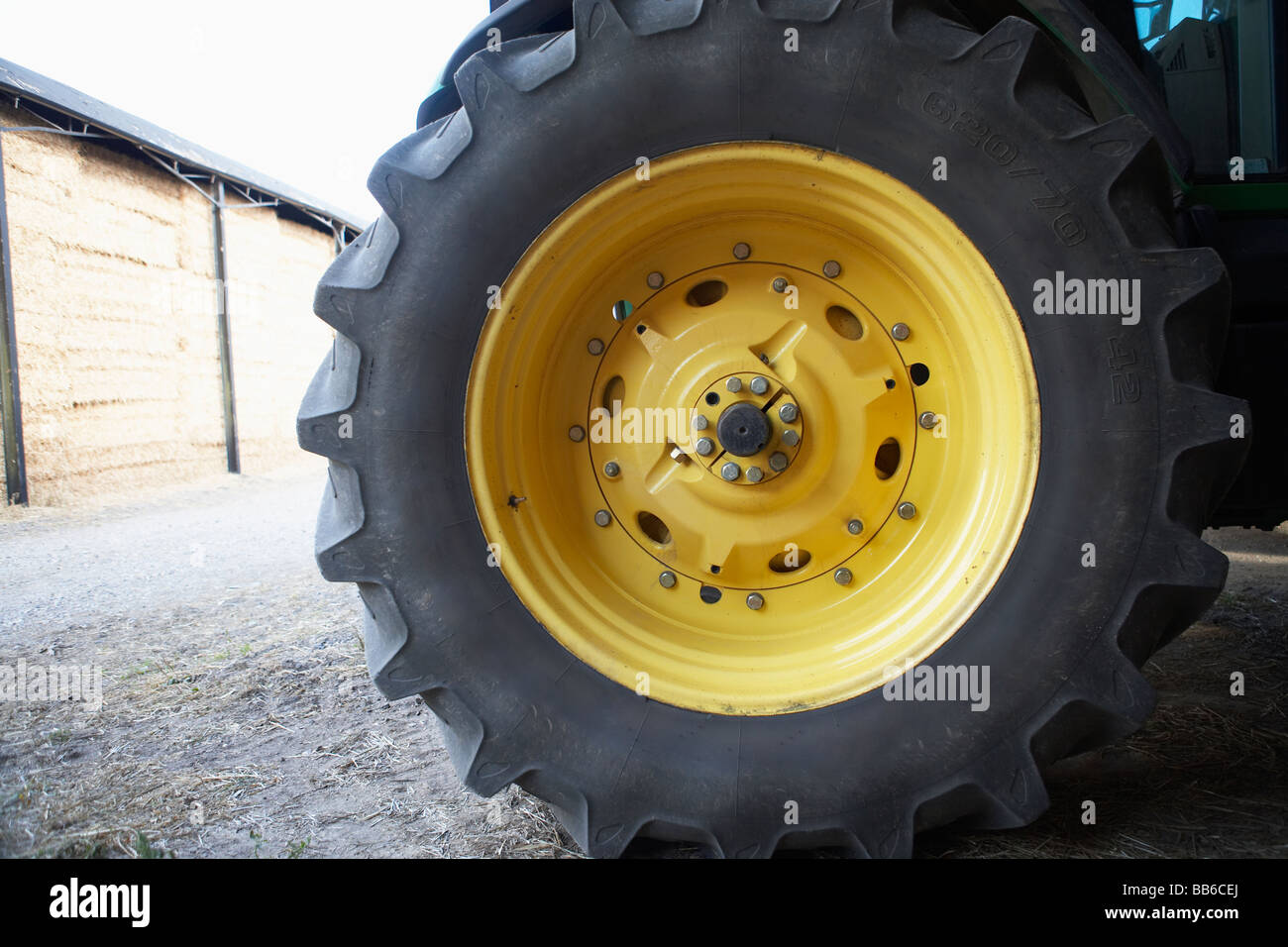 Detail des Traktor-Reifen Stockfoto