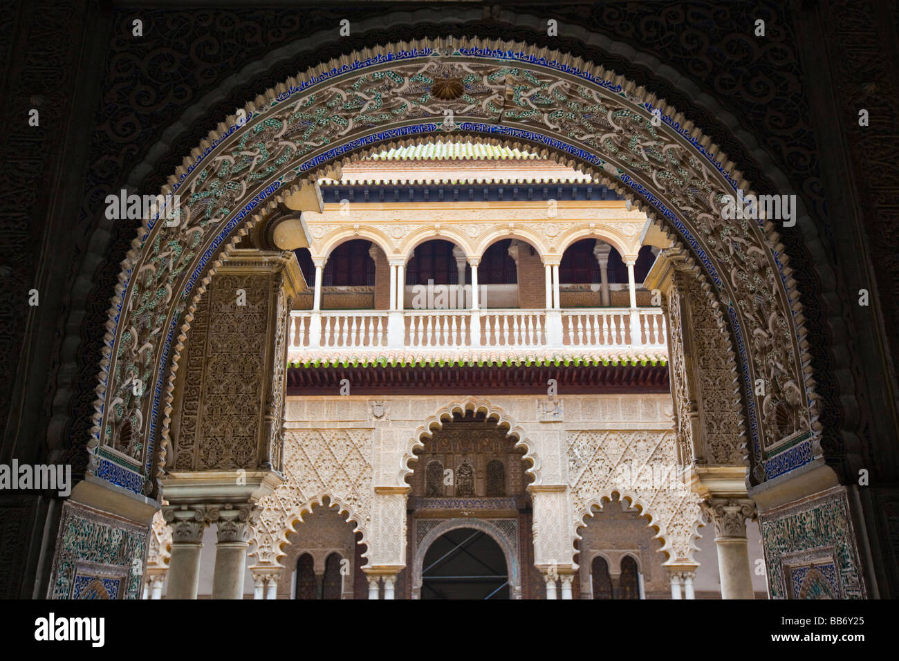 Patio de Las Huasaco in den Alcazar von Sevilla Spanien Stockfoto