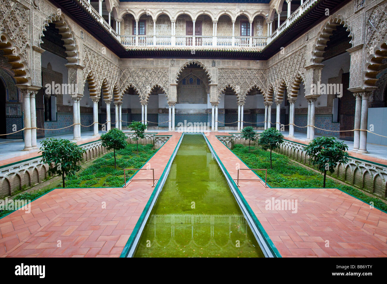 Patio de Las Huasaco in den Alcazar von Sevilla Spanien Stockfoto