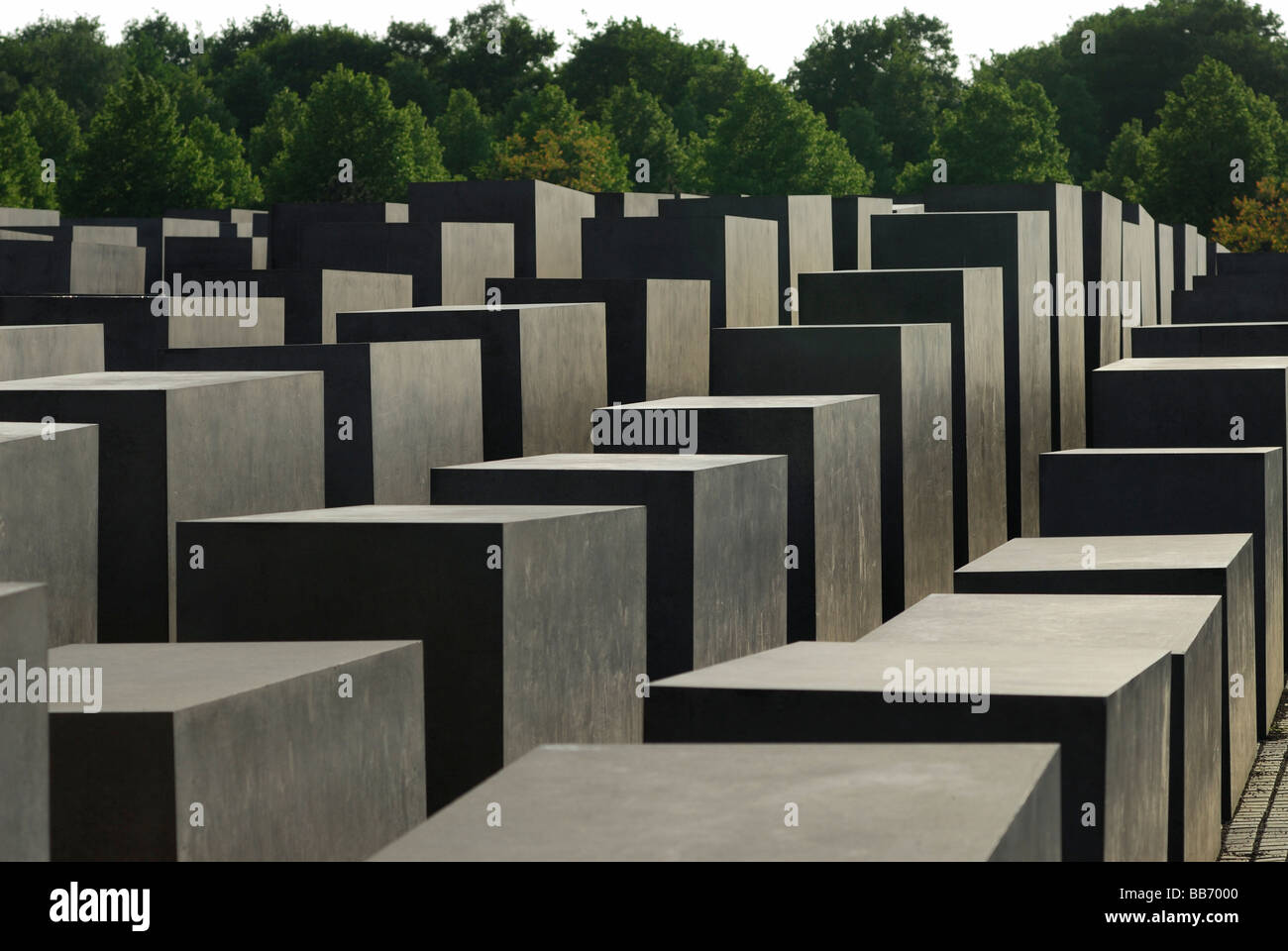 Berlin. Deutschland. Denkmal für die ermordeten Juden Europas aka Holocaust-Mahnmal. Stockfoto