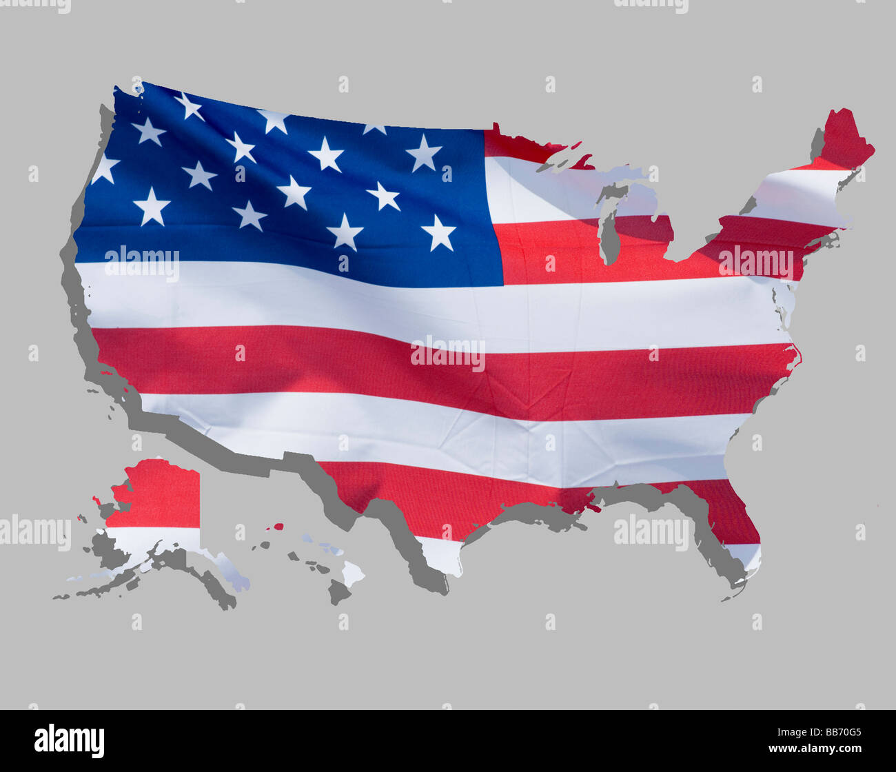 Karte von Land-USA Stockfoto