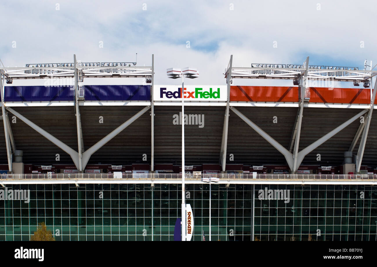 FedEx Field in Landover, Maryland, Heimat der Washington Redskins NFL Football Team. Stockfoto