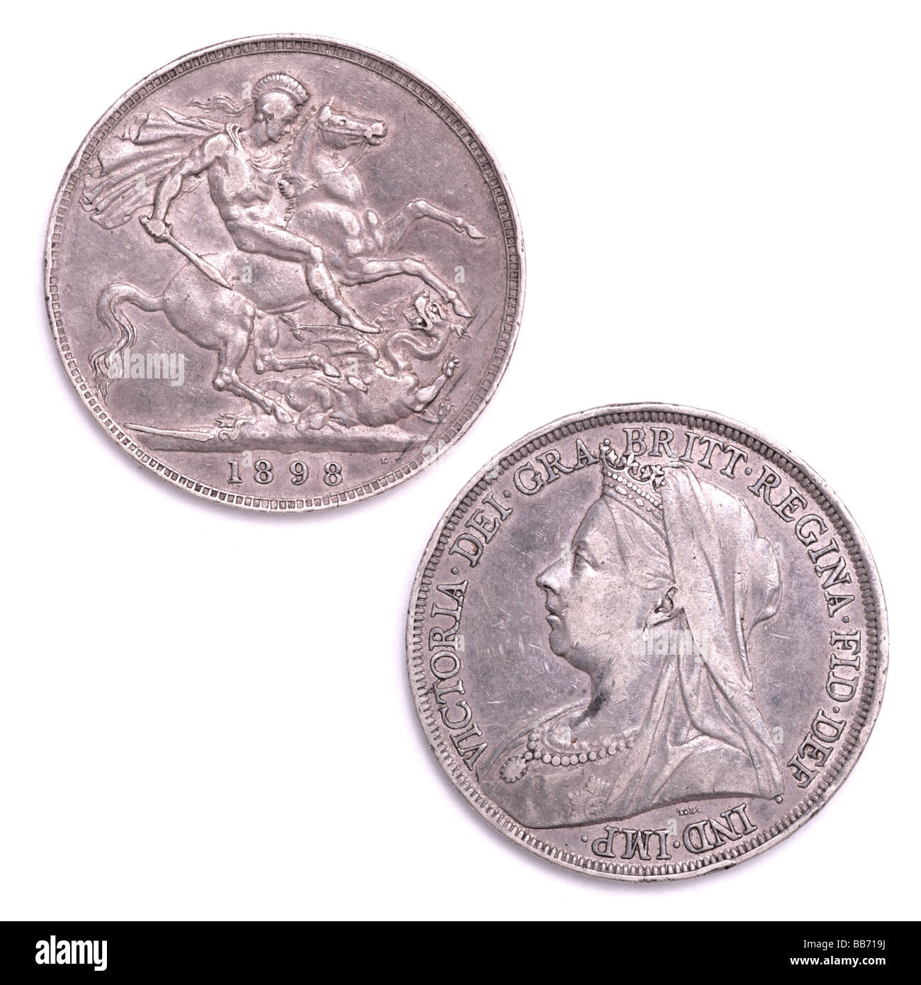 "Britische 1889 Krone" Stockfoto