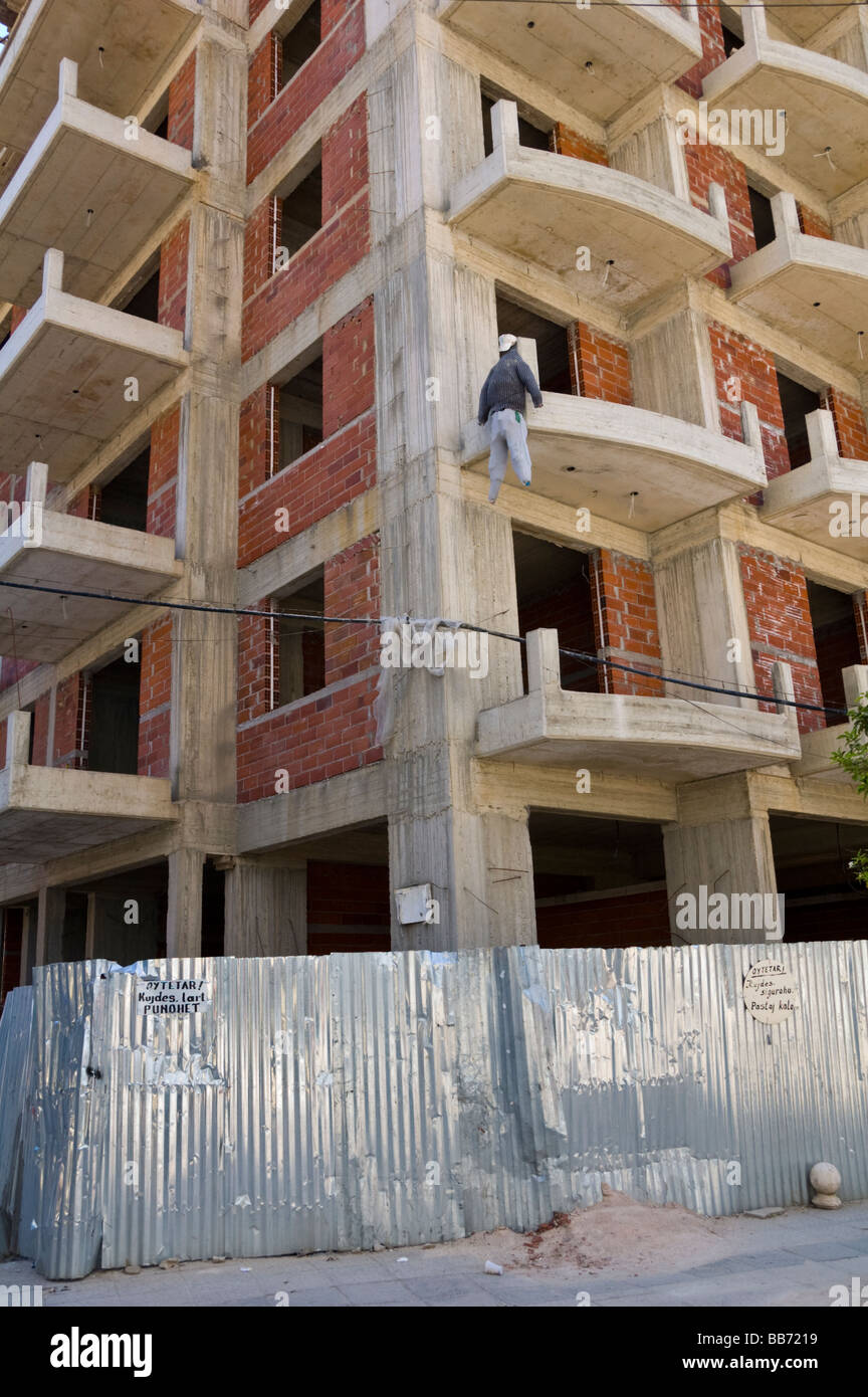 Ferienwohnungen im Bau befindliche Stadt Saranda Republik Albanien Tourist resort an der "albanischen Riviera" Stockfoto