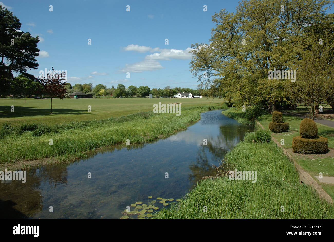 Egerton Park und Fluss Auge, Melton Mowbray, Leicestershire, England, Vereinigtes Königreich Stockfoto