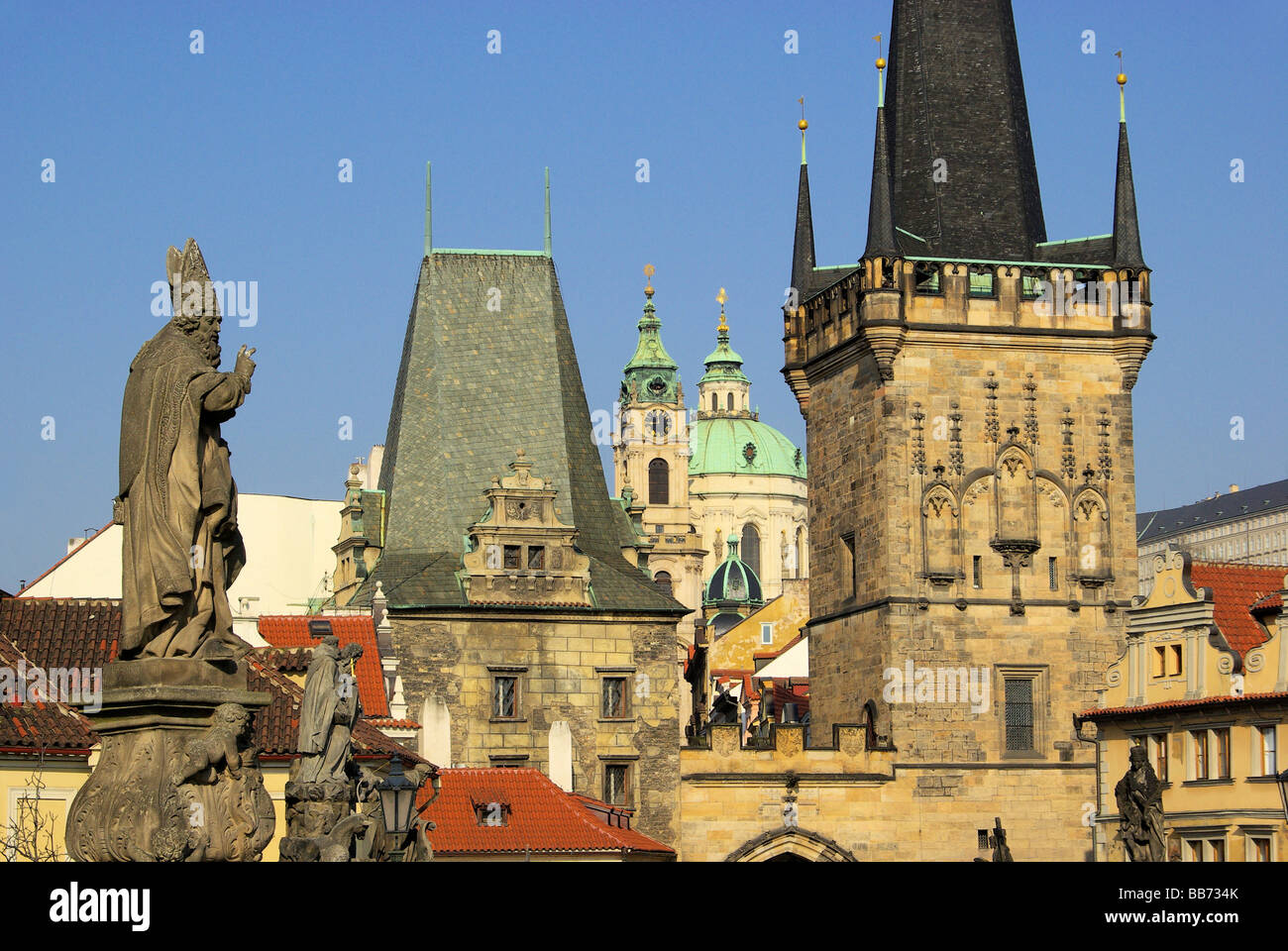 Prag Übersicht Prager Türme 02 Stockfoto