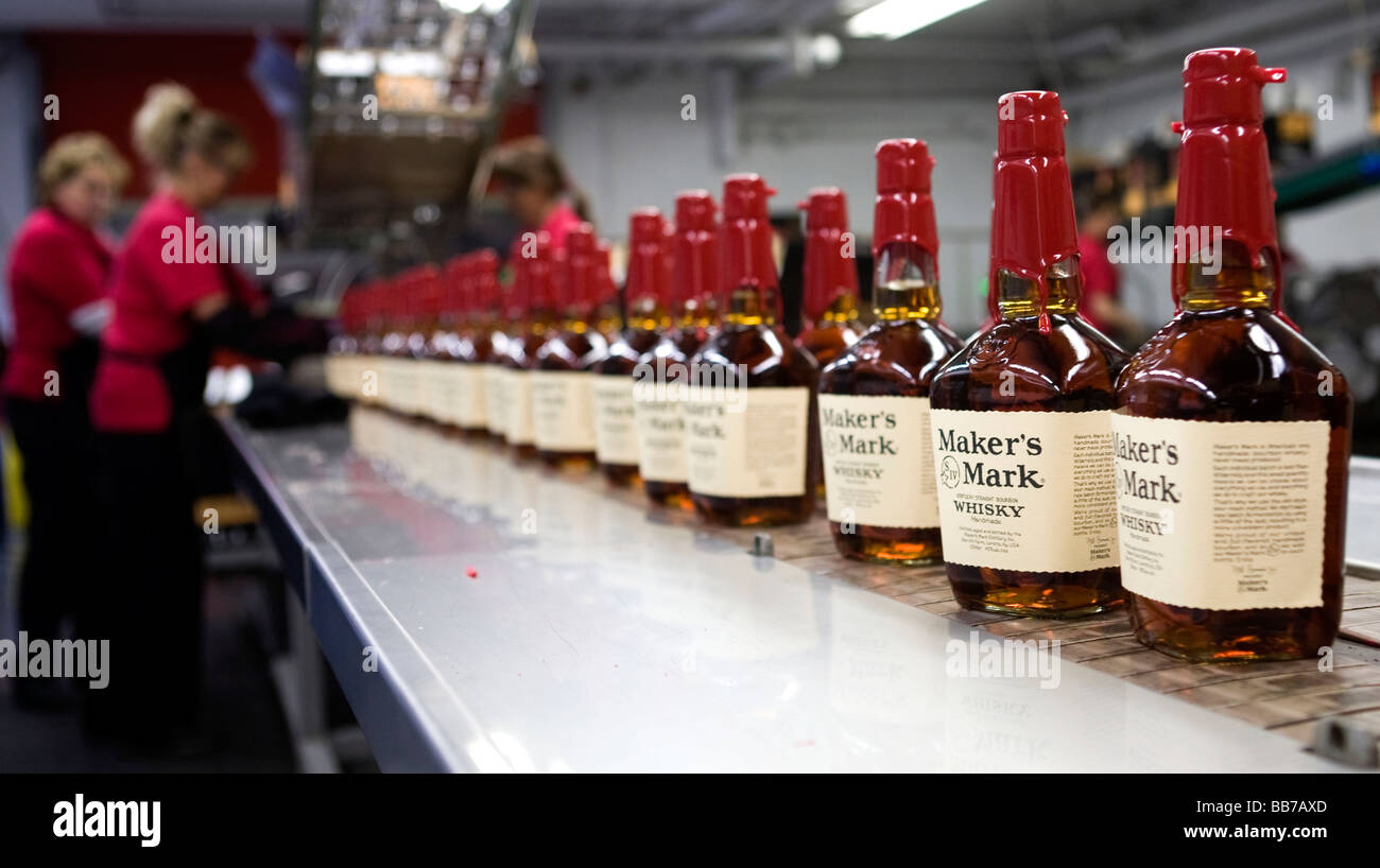 Makers Mark Kentucky Bourbon Brennerei, in der Nähe von Loretto, Kentucky Gegründet im Jahr 1953 von t.w. Samuels, Sr., einem verlassenen Victori gekauft Stockfoto