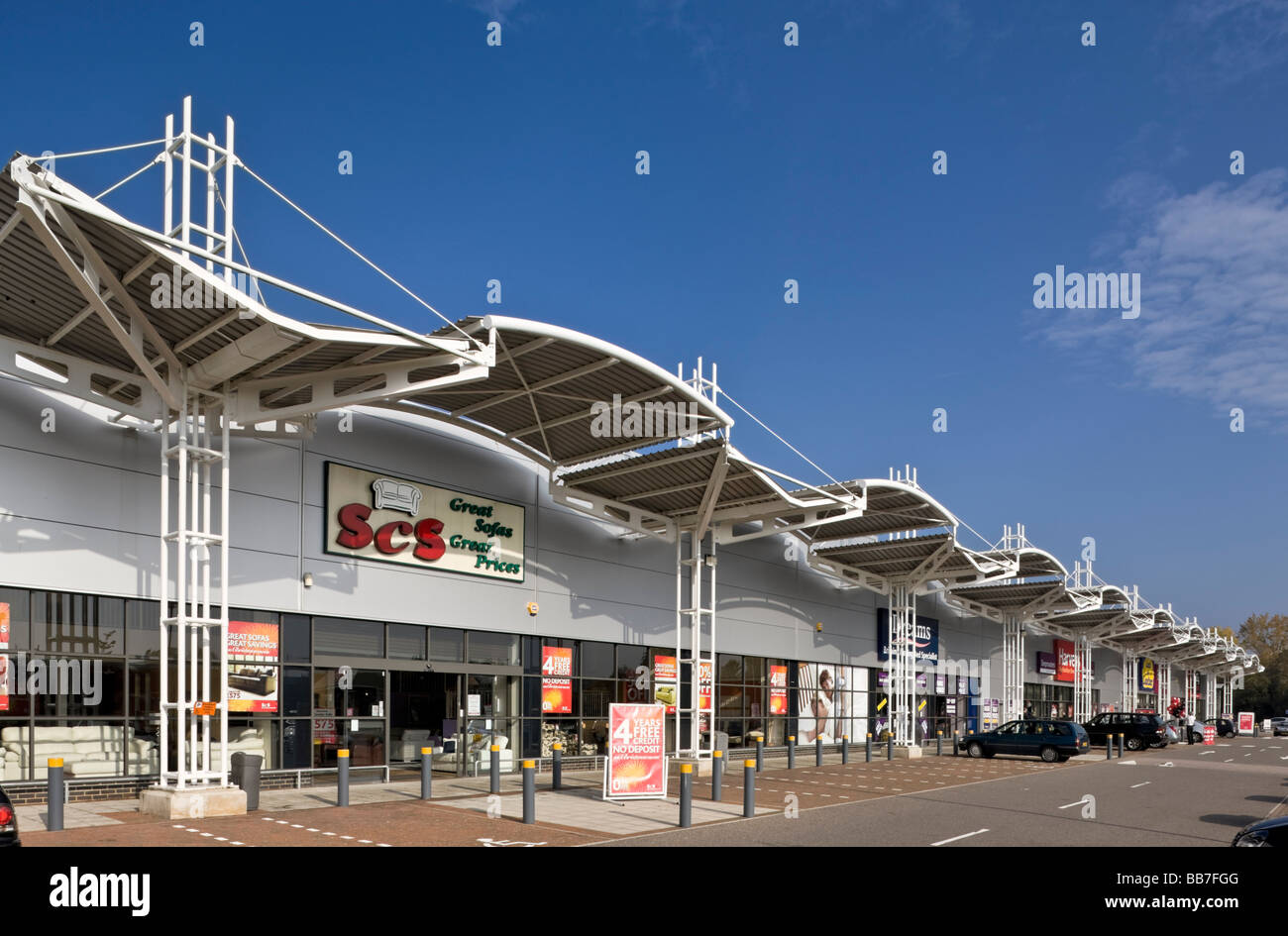 Interchange Retail Park in Bedford Stockfotografie Alamy