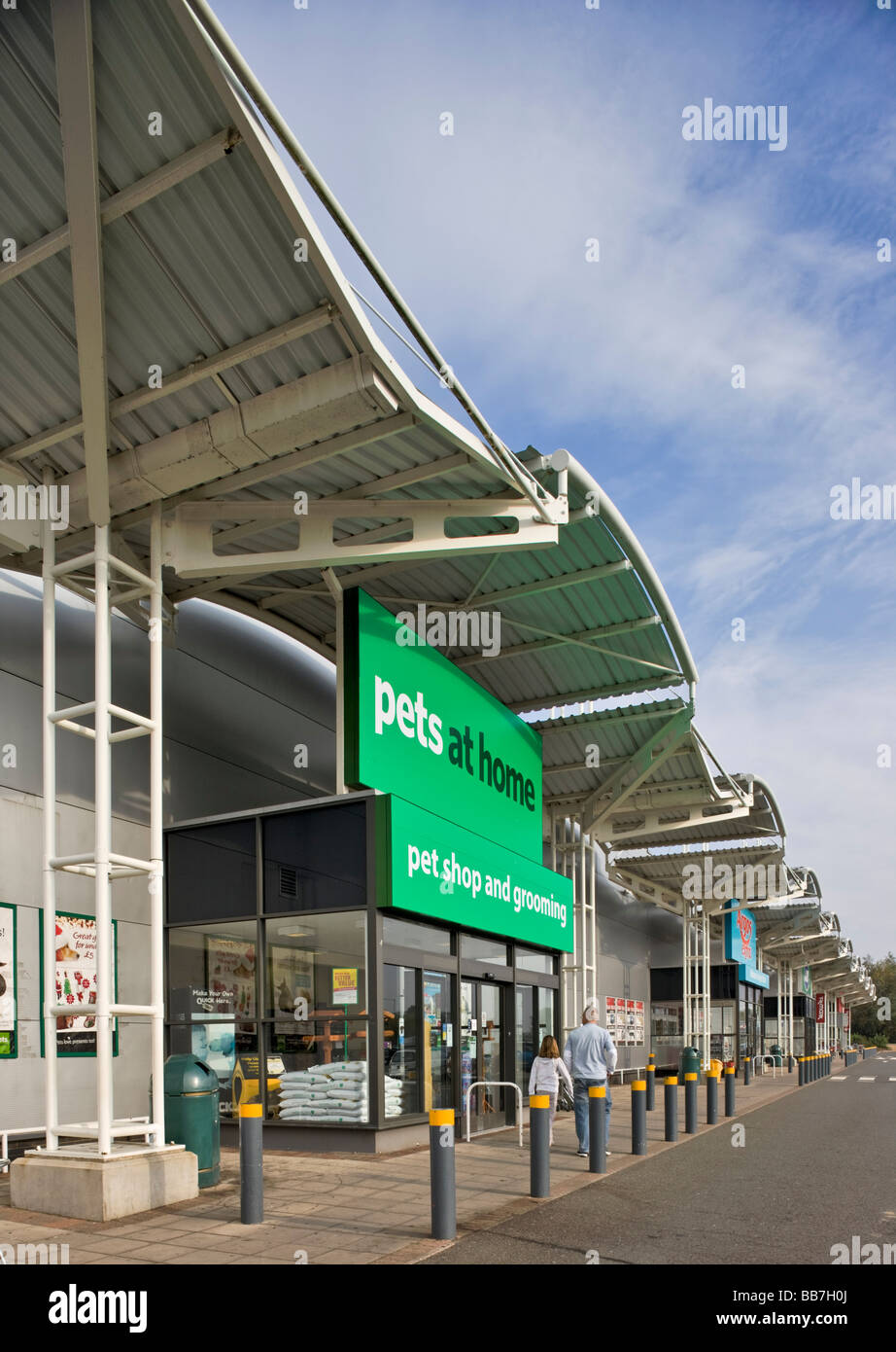 Interchange Retail Park in Bedford Stockfoto