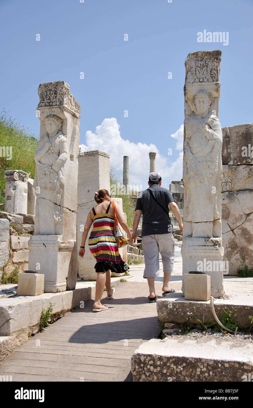 Tor des Herkules, antike Stadt Ephesus, Selcuk, Provinz Izmir, Republik Türkije Stockfoto